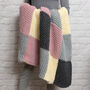 Beginners Chequered Blanket Knitting Kit, thumbnail 2 of 5