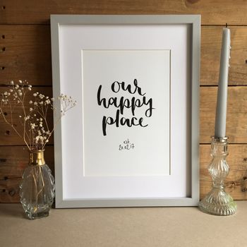Our Happy Place Personalised Print, 2 of 4