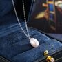 Natural Pearl Necklace In Sterling Silver, thumbnail 2 of 10