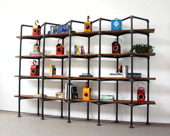 Byrom Scaffold And Dark Steel Shelving/Bookcase, 6 of 9