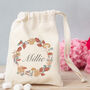Personalised Dried Flower Wreath Wedding Favour Bag, thumbnail 1 of 2