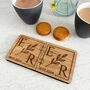 Personalised Oak Veneer Jigsaw Coasters Couple Gift, thumbnail 4 of 7