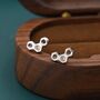 Sterling Silver Tiny Honeycomb Stud Earrings, thumbnail 1 of 11