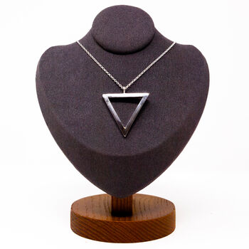 Handmade Triangle Geometric Silver Necklace, 5 of 5