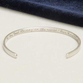 Men's Personalised Open Bangle, 4 of 7
