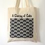 Cats Tote Bag. A Glaring Of Cats. Cotton Bag, thumbnail 1 of 2