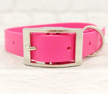 Waterproof Dog Collar And Lead Set Electric Pink, 2 of 2