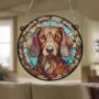 Dachshund Red Stained Glass Effect Suncatcher, thumbnail 4 of 5