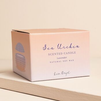 Sea Urchin Lavender Ceramic Candle, 5 of 5