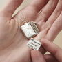 Personalised Script Message Envelope Necklace, thumbnail 3 of 9