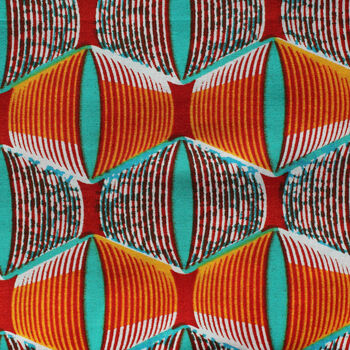 Orange And Aqua Eyes African Print Lampshade, 7 of 7