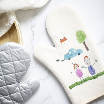 Personalised Child's Drawing Oven Mitt, 5 of 8
