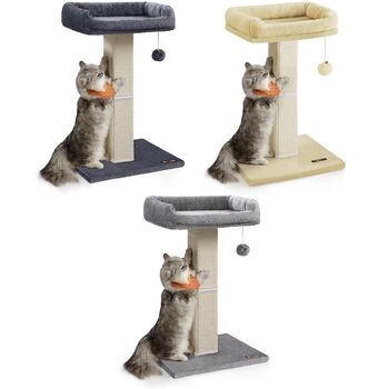 Cat Scratching Post With Plush Perch And Sisal Pole, 9 of 10