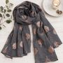 Metallic Gold Mulberry Tree Of Life Scarf, thumbnail 3 of 6