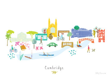 Cambridge Skyline Cityscape Art Print, 3 of 3