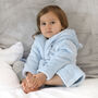 Personalised Blue Baby Dressing Gown With Ears, thumbnail 5 of 12