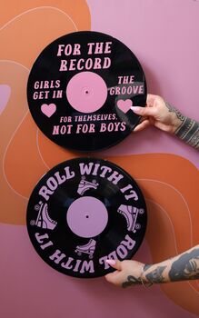 Girls Groove Upcycled 12' Lp Vinyl Record Decor, 8 of 8