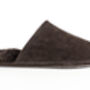 Snugtoes Mens Leather Slippers In Brown, thumbnail 6 of 7