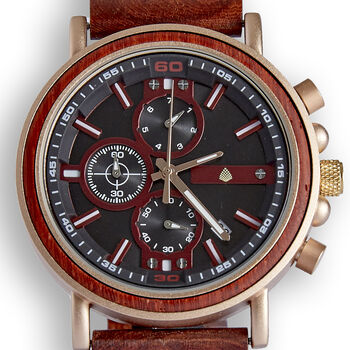 The Redwood: Handmade Chronograph Wood Watch For Men, 5 of 8