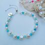 Freshwater Pearl And Crackled Quartz Sterling Silver Slider Bracelet, thumbnail 3 of 4