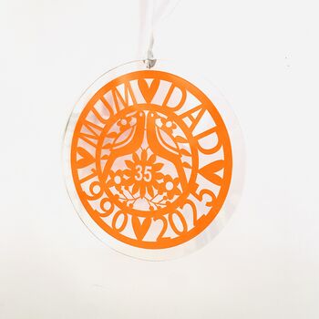 35th Anniversary Sun Catcher For Parents, 8 of 8