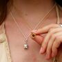 Lily Of The Valley Flower Charm Necklace, Sterling Silver Or Gold Plated, thumbnail 2 of 10