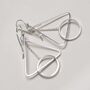 Sterling Silver Triangle And Circle Dangly Earrings, thumbnail 3 of 7