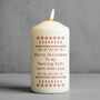 Personalised Christmas Fair Isle Pillar Candle, thumbnail 2 of 5