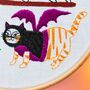 Halloween Cats Beginners Embroidery Kit, thumbnail 4 of 6