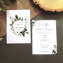 Leafy Wedding Invitation Sample, thumbnail 3 of 9