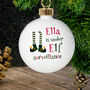 Personalised Elf Surveillance Bauble, thumbnail 1 of 5