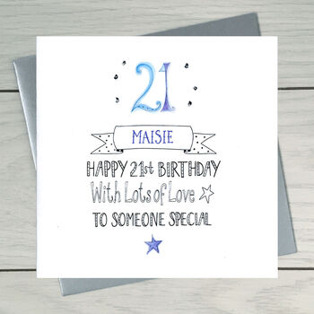 21st Birthday Personalised Greeting Card, 2 of 3