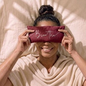 Breathe Embroidered Lavender Eye Pillow, 6 of 7