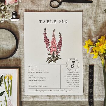 Botany Wildflower Vintage Wedding Stationery, 7 of 10