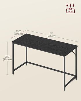 Computer Desk Industrial Style Metal Frame Home Office, 10 of 12