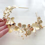 Gold Floral Bridal Headpiece, thumbnail 4 of 8