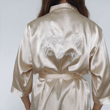 Champagne Embroidered Bridesmaid Robes, 2 of 5