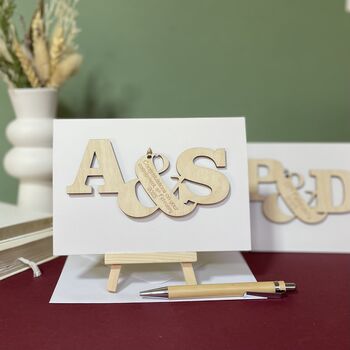 Personalised Entwined Letters Engagement Card, 6 of 9