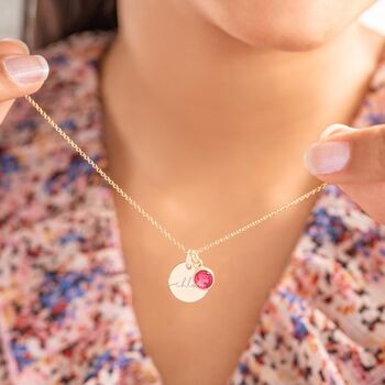 Esme Personalised Initial Birthstone Necklace, 2 of 12
