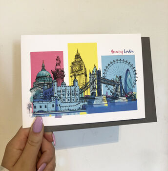 Vivid London Montage Greetings Card, 3 of 3