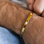 Gold Colour Personalised Cuff Bracelet, thumbnail 7 of 8