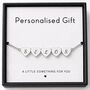 Personalise Multi Hearts Silver Gold Rose Gold Bracelet Initials Engraved, thumbnail 7 of 9