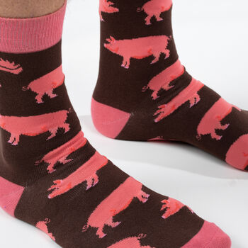 Bamboo Socks | Pig Socks | Farm Animal Socks | Novelty, 3 of 3