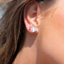 Pink Tourmaline Stud Earrings, thumbnail 2 of 3