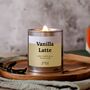 Vanilla Latte Coffee Wood Wick Candle, thumbnail 2 of 7