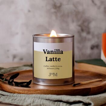 Vanilla Latte Coffee Wood Wick Candle, 2 of 7