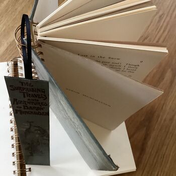 'Surprising Travels And Adventures' Upcycled Notebook, 3 of 4