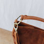 Leather Shoulder Bag, Brown, thumbnail 2 of 7