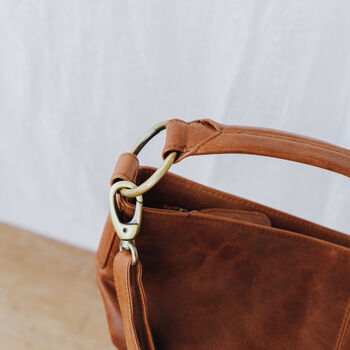 Leather Shoulder Bag, Brown, 2 of 7