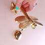 G Decor Golden Dragonfly Polished Brass Door Knocker Elegant Front Door Hardware Fitting, thumbnail 3 of 5